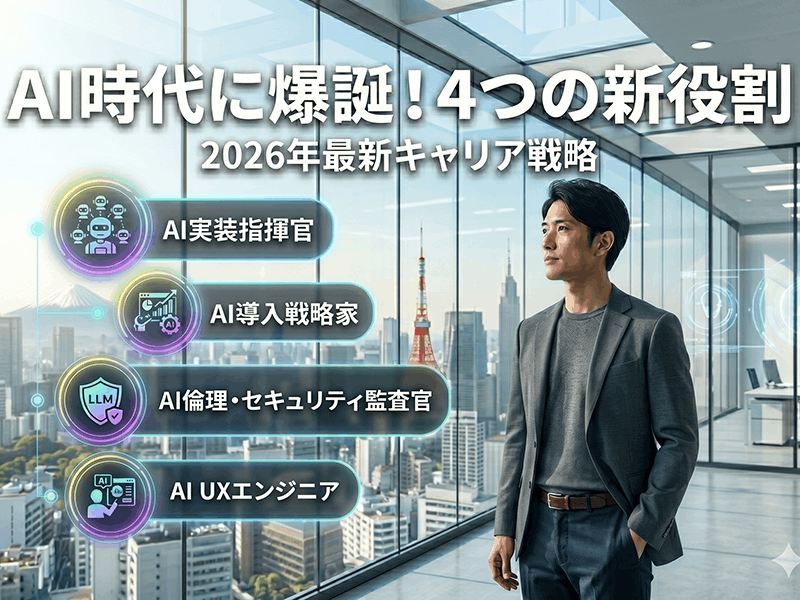 「AI実装指揮官」から「導入戦略家」まで。2026年に爆誕したエンジニアの「4つの新役割」