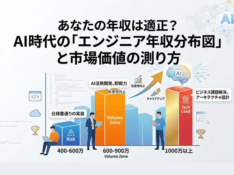 【2026年最新】あなたの年収は適正？AI時代の「エンジニア年収分布図」と市場価値の測り方
